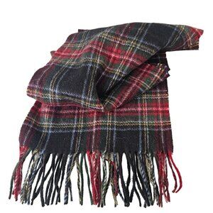 Prince of Scots Highland Tartan Tweed Scarf Wrap Fringed 100% Wool 61 x 12 Inch